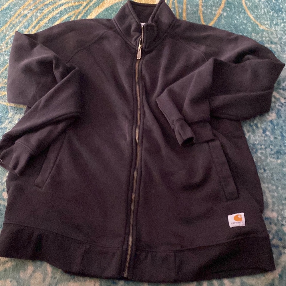 Carhartt zip up sweatshirt, black